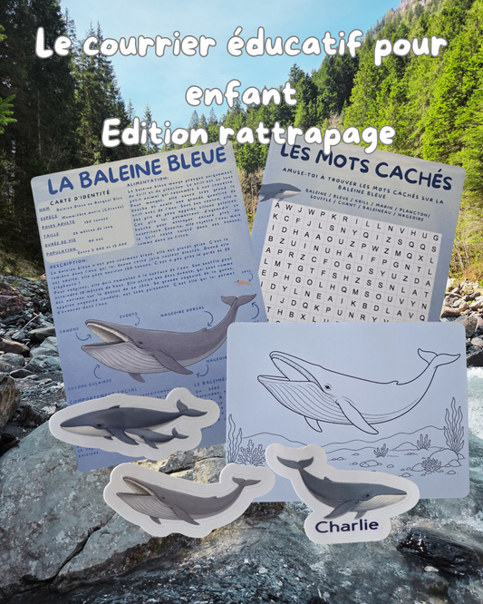 Courrier pour enfant / La baleine bleu <édition rattrapage>